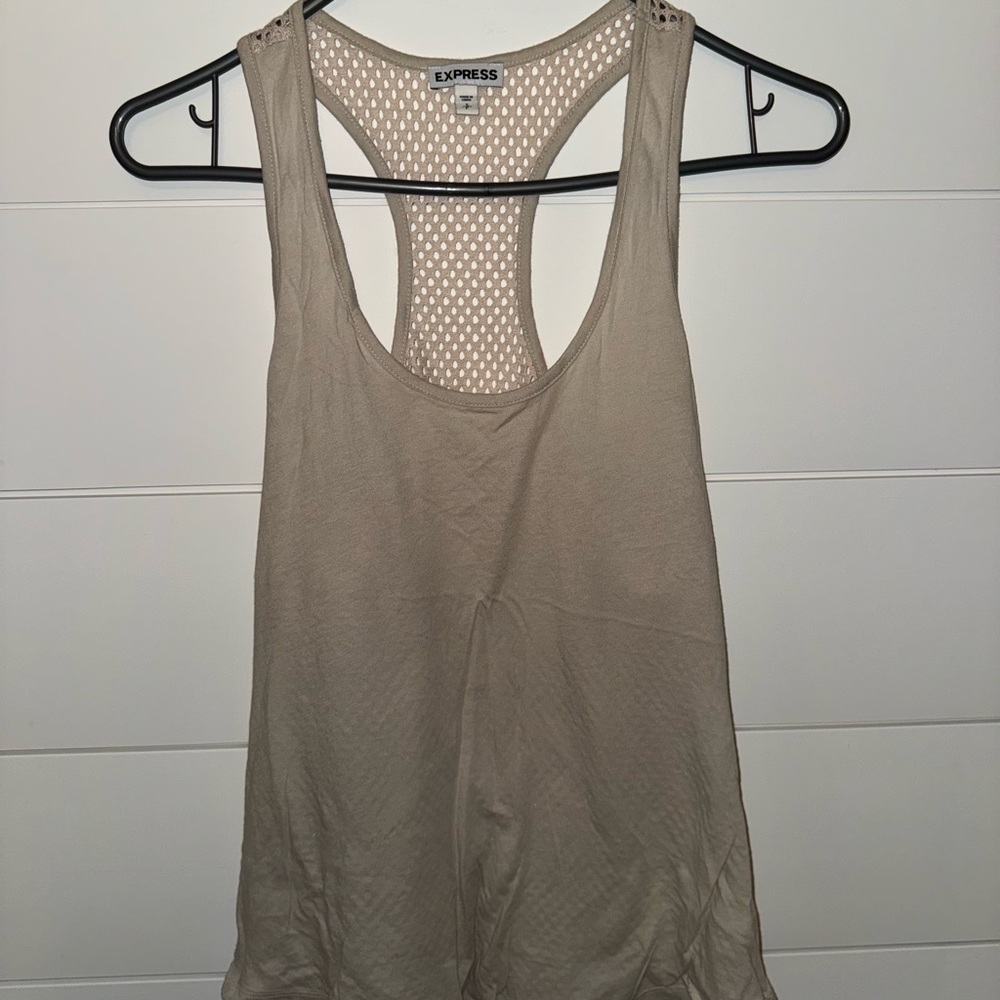 Express Taupe Sleeveless Tank Top
